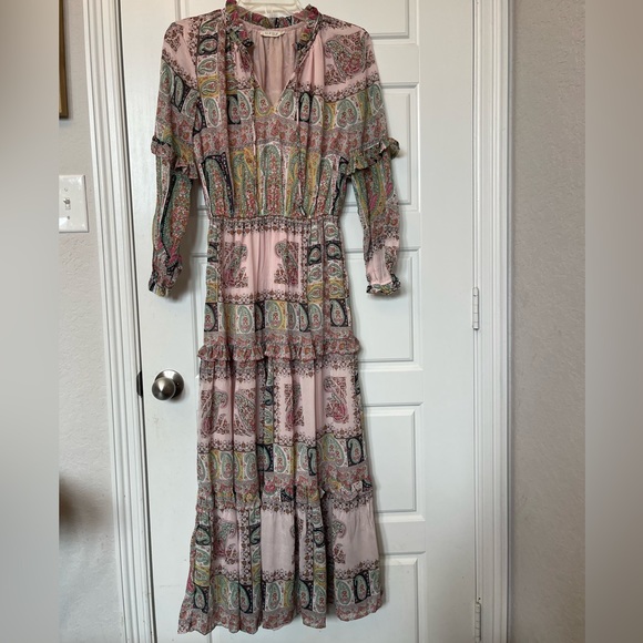 ILLA ILLA Woman’s Paisley Boho Print Maxi Dress. Size: Small Preloved - Picture 3 of 13